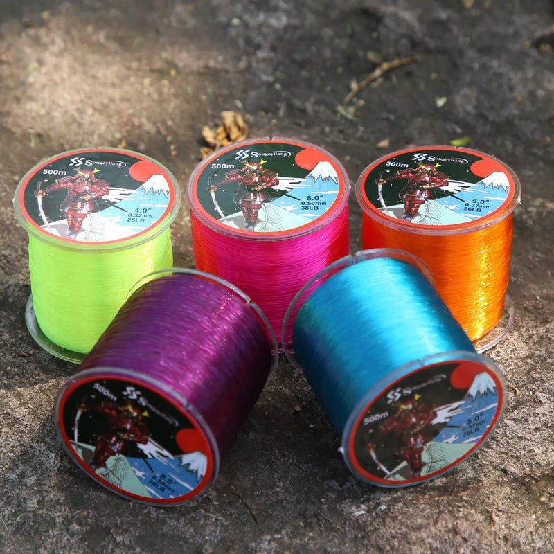 Sougayilang Línea Monofilamento Nylon 500m Revestida en Fluorocarbono