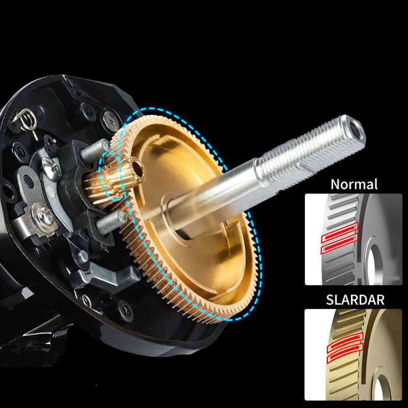 Carrete SeaKnight SLARDAR 7.0:1 / 8.0:1 con freno magnético y arrastre 18LB