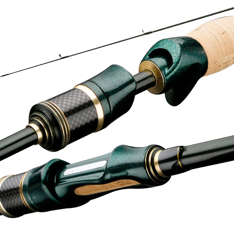 Caña telescópica CEMREO de carbono, 1.8-2.4m, 4-5 secciones, spinning o casting