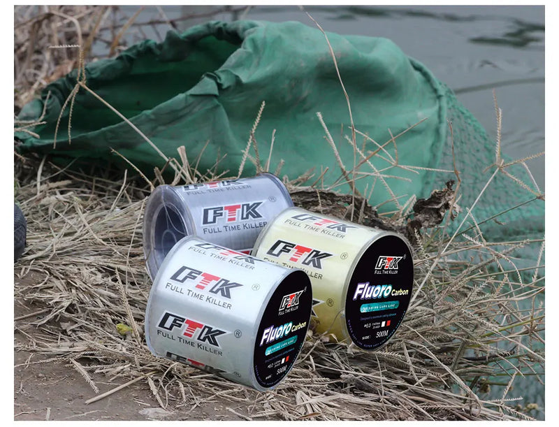 FTK Línea Fluorocarbonada con Fibra de Carbono 300m/500m 4-34LB