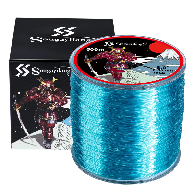 Sougayilang Línea Monofilamento Nylon 500m Revestida en Fluorocarbono