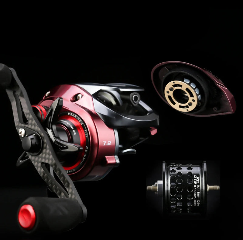 Carrete SeaKnight RED FOX BFS ultraligero 7.2:1/8.1:1 con freno magnético