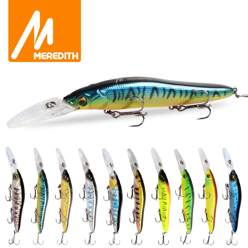 Señuelo duro Meredith Minnow 110mm, flotante o hundimiento lento, para pesca de lucio y lubina