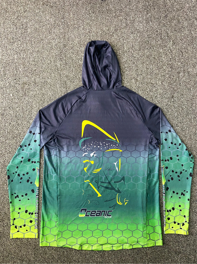 Camisa de Pesca com Capuz UPF 50+ Manga Longa Secado Rápido