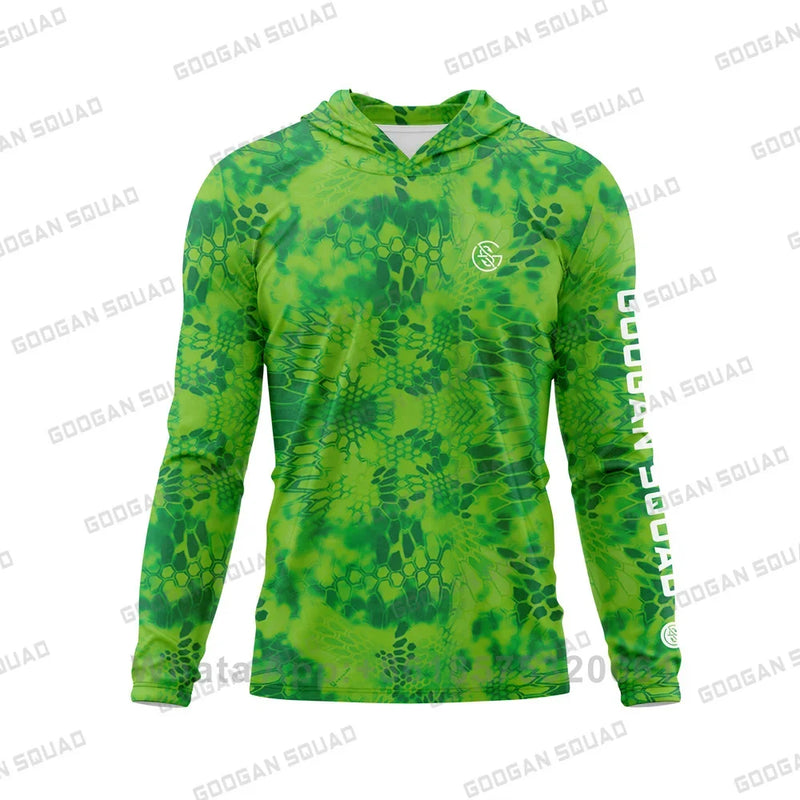 Googan Squad Camisa de Pesca UPF 50+ Manga Longa com Capuz