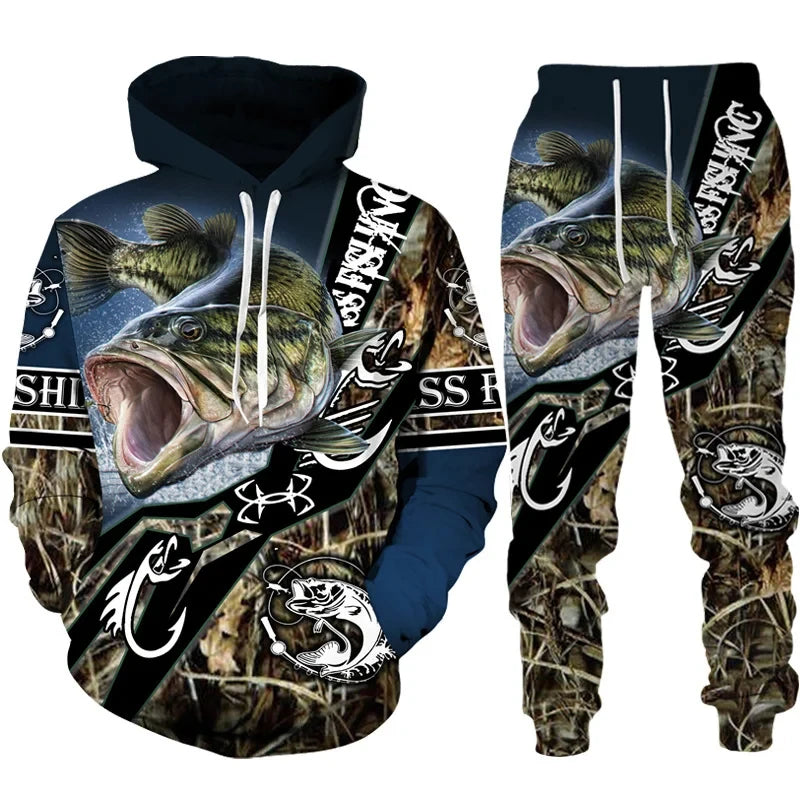 Conjunto Deportivo 3D Pesca y Caza Estilo Camo Hombre/Mujer Outdoor