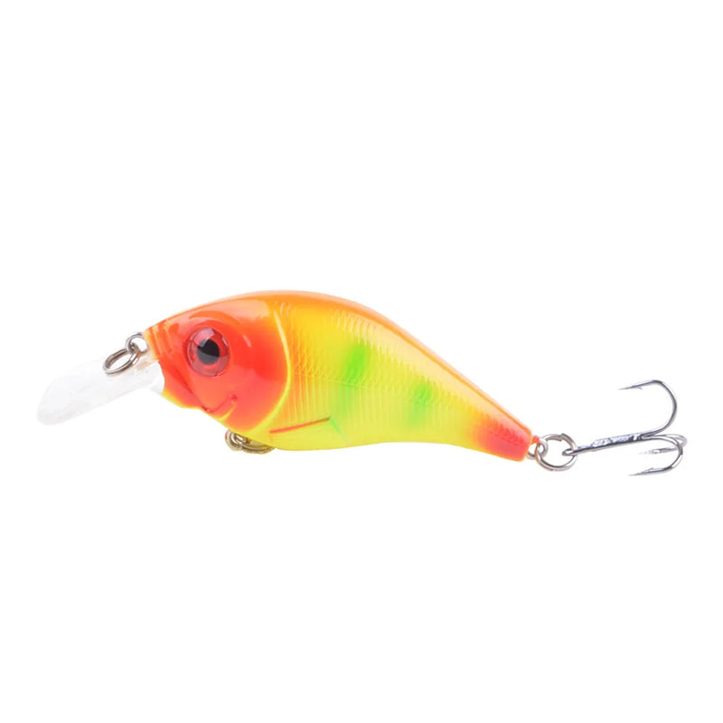 Señuelo duro VIB 7.5cm 10.2g con ojos 3D, hundimiento y ganchos triples de acero