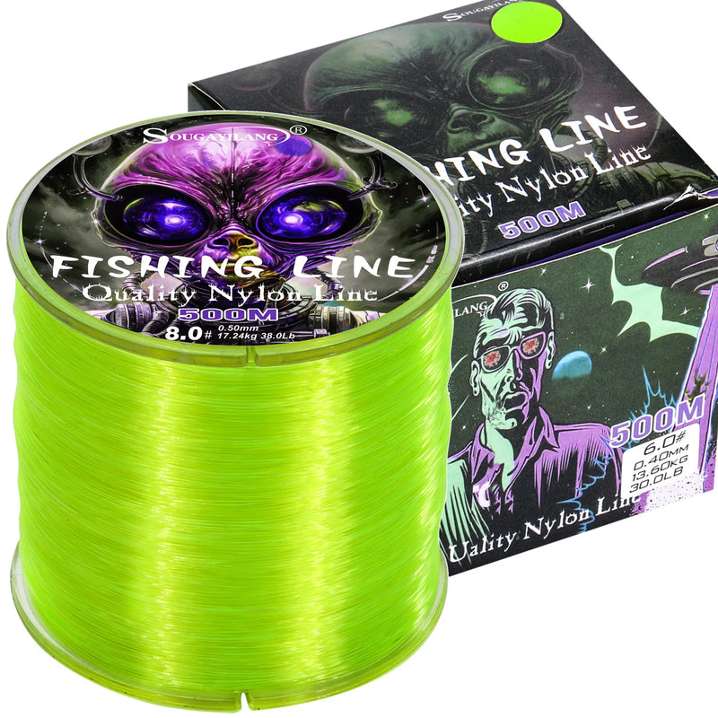 Línea de Pesca Monofilamento Sougayilang 500m Nylon Japonés 7-38LB