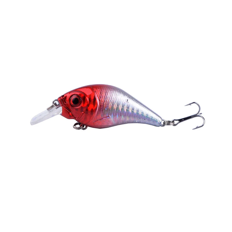 Señuelo duro VIB 7.5cm 10.2g con ojos 3D, hundimiento y ganchos triples de acero
