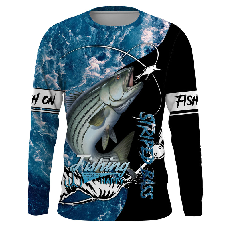 Camiseta 3D Manga Longa Pesca Streetwear Outono Unissex