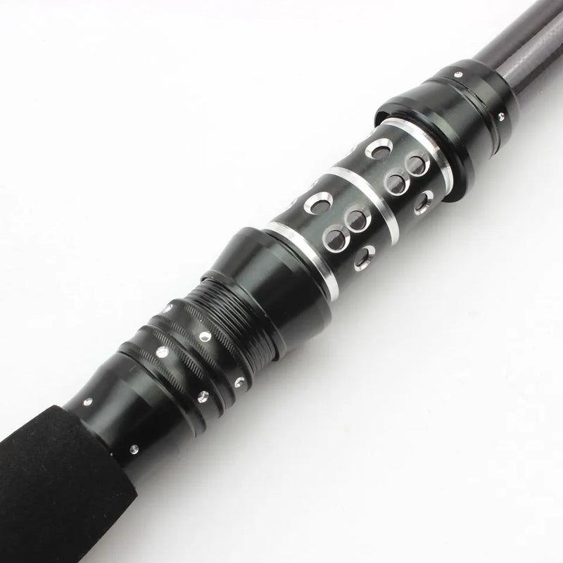 Caña de pescar telescópica 1.5-3.0m, ultraligera, portátil, fibra de carbono, ideal para viaje