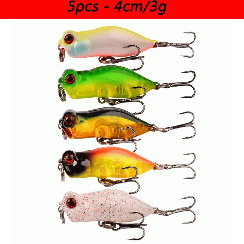 Kit de señuelos duros tipo minnow Misto, crankbait con ojos 3D para carpa y pesca ligera