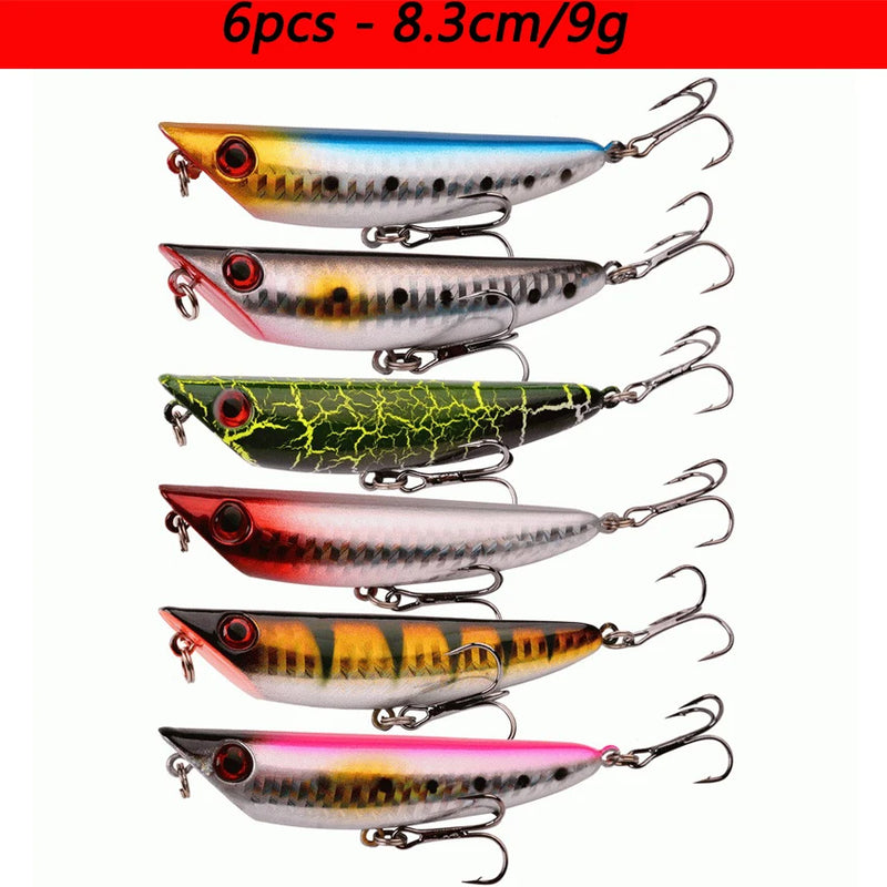 Kit de señuelos duros tipo minnow Misto, crankbait con ojos 3D para carpa y pesca ligera