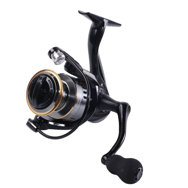 Carrete giratorio Okuma HE500–HE7000, freno de 12 kg, metálico, ambidiestro