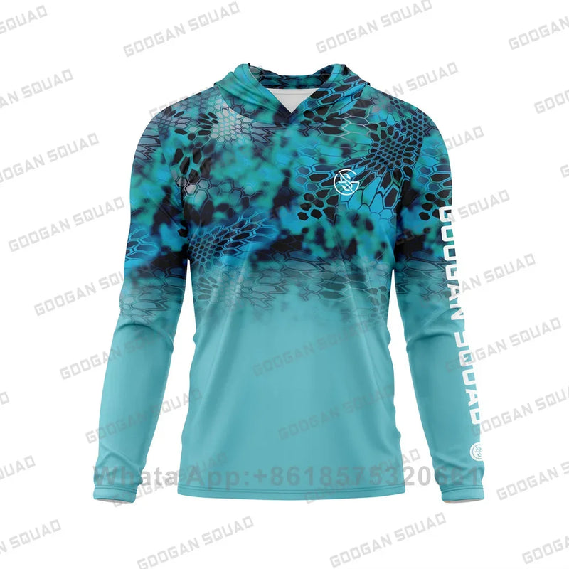 Googan Squad Camisa de Pesca UPF 50+ Manga Longa com Capuz