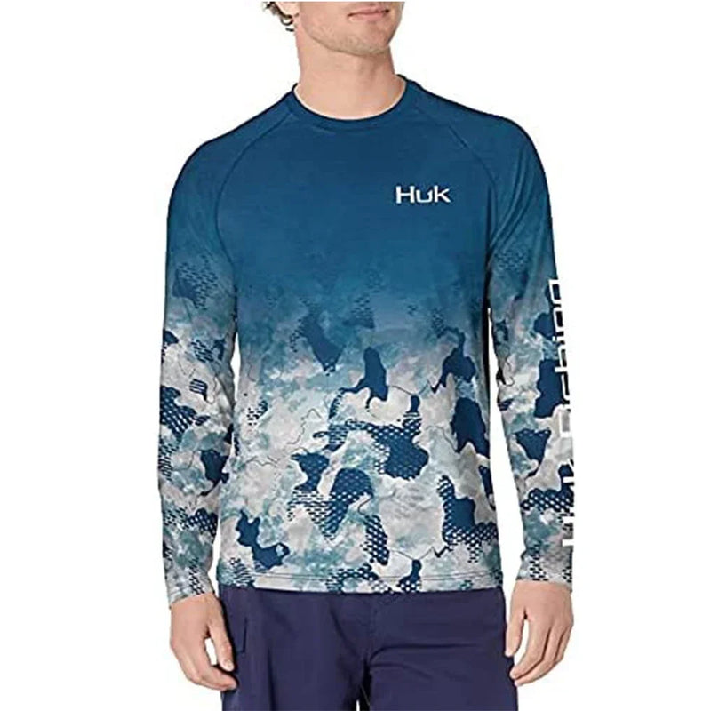 Camisa de Pesca Hombre Manga Larga UV Secado Rápido Verano