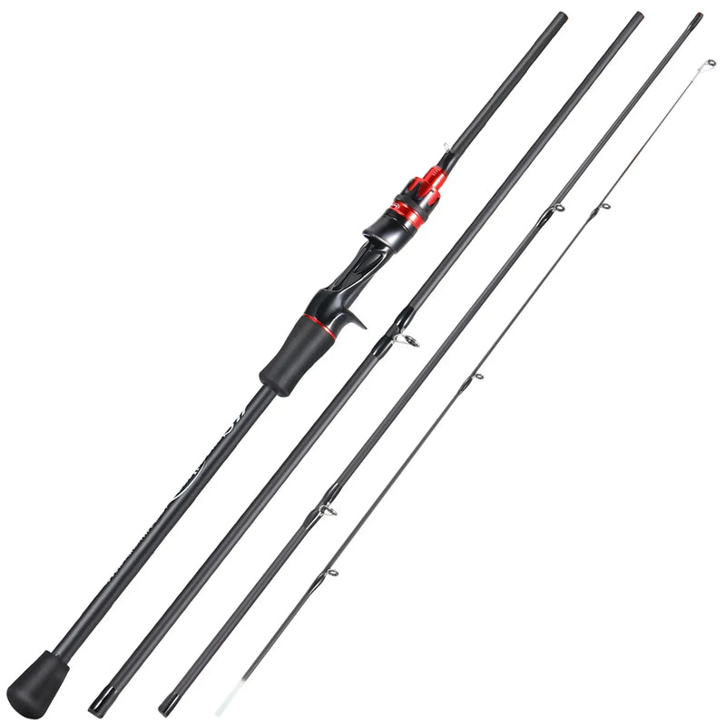 Caña Sougayilang spinning/casting 2.1m, 4 secciones, carbono ultraligero, isca 0.8-5g