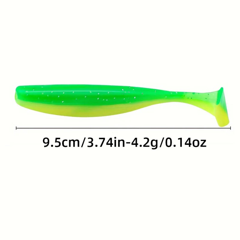 Kit de 25 señuelos blandos de silicona con anzuelos y jig, diseño tipo gusano para pesca en río, lago y mar