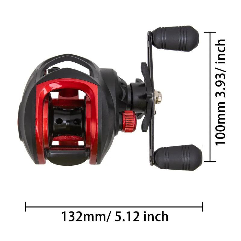 Carrete baitcasting Billings BR 7.2:1 con 18+1BB y arrastre de 18LB