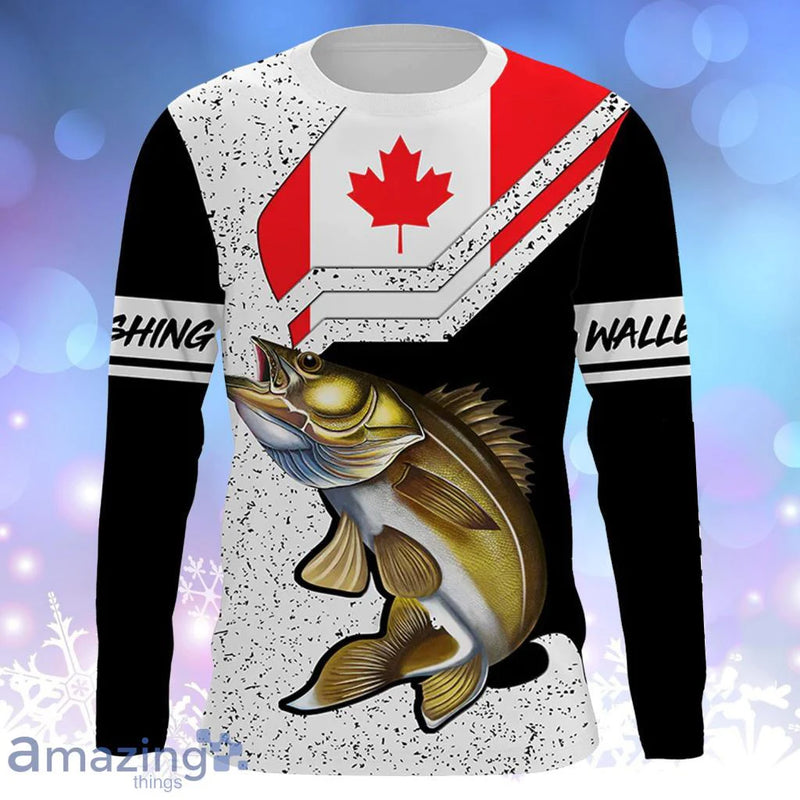Camiseta 3D Manga Longa Pesca Streetwear Outono Unissex