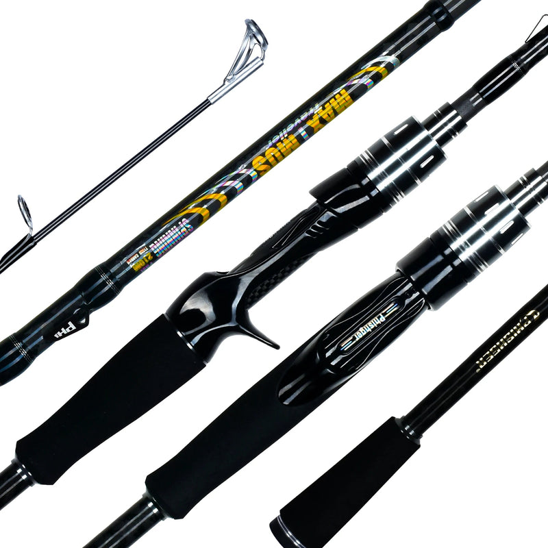 Caña Maximus spinning/casting 1.8m a 3.0m, carbono 30T, anillas FUJI, viaje, L/M/ML