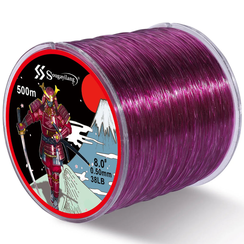 Sougayilang Línea Monofilamento Nylon 500m Revestida en Fluorocarbono