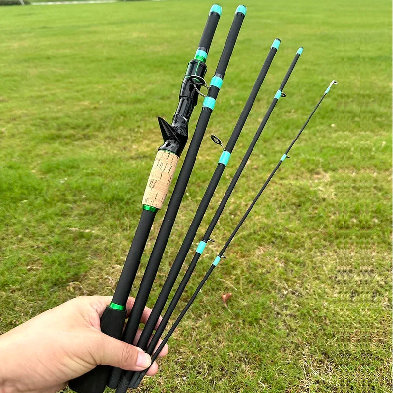 Caña de spinning ultraligera, 1.8/2.1m, punta sólida ML, jigging, 4-5 secciones