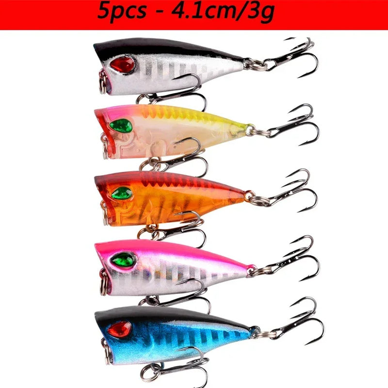 Kit de señuelos duros tipo minnow Misto, crankbait con ojos 3D para carpa y pesca ligera