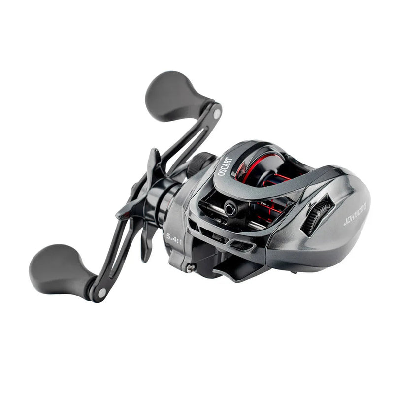 Carrete baitcasting JOHNCOO 9BB 7.1:1/5.4:1 para agua salada con bobina profunda