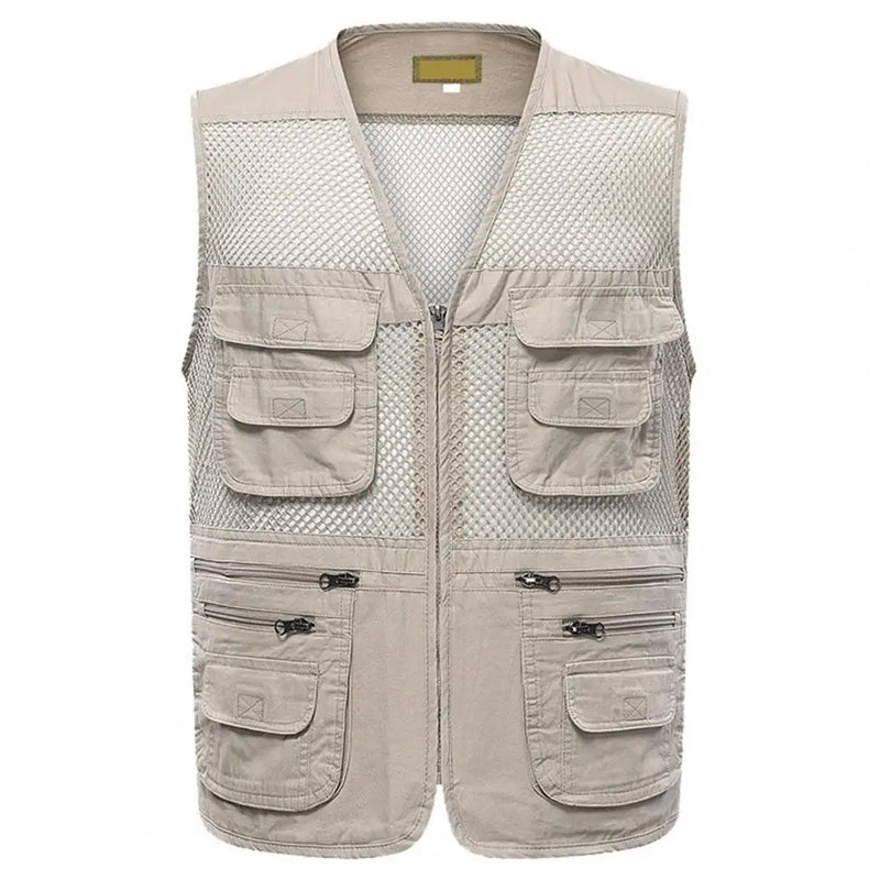Chaleco Deportivo Multi Bolsillos Hombre Verano Outdoor Malla