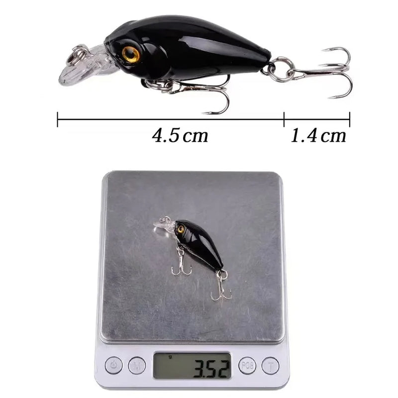 Set de 8 señuelos flotantes tipo minnow para pesca topwater en mar, con caja o bolsa