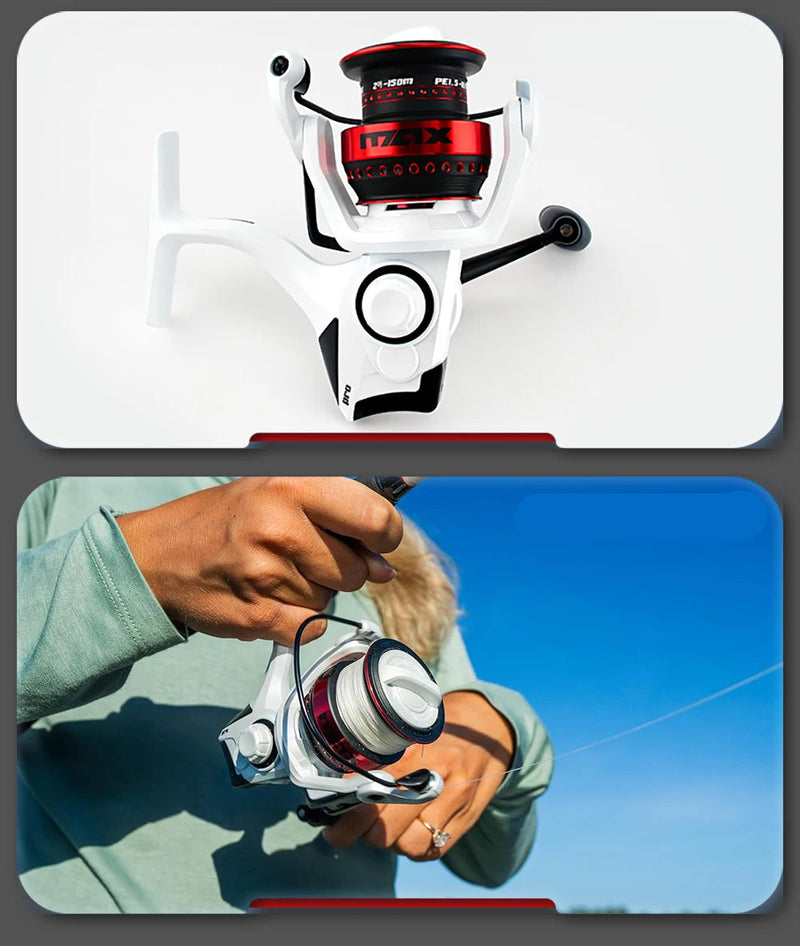 Carrete giratorio Abu Garcia Max Pro 6.2:1, 7+1BB, freno 2.9–6.4 kg