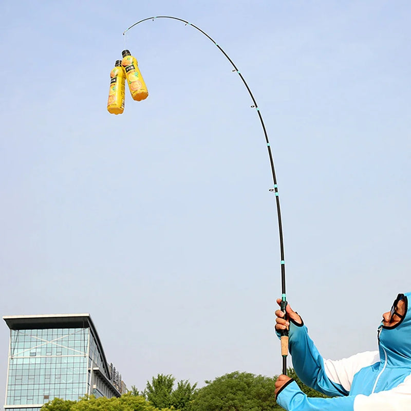 Caña de spinning ultraligera, 1.8/2.1m, punta sólida ML, jigging, 4-5 secciones