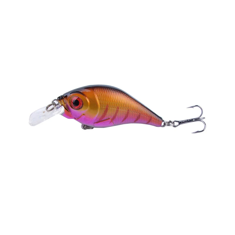 Señuelo duro VIB 7.5cm 10.2g con ojos 3D, hundimiento y ganchos triples de acero
