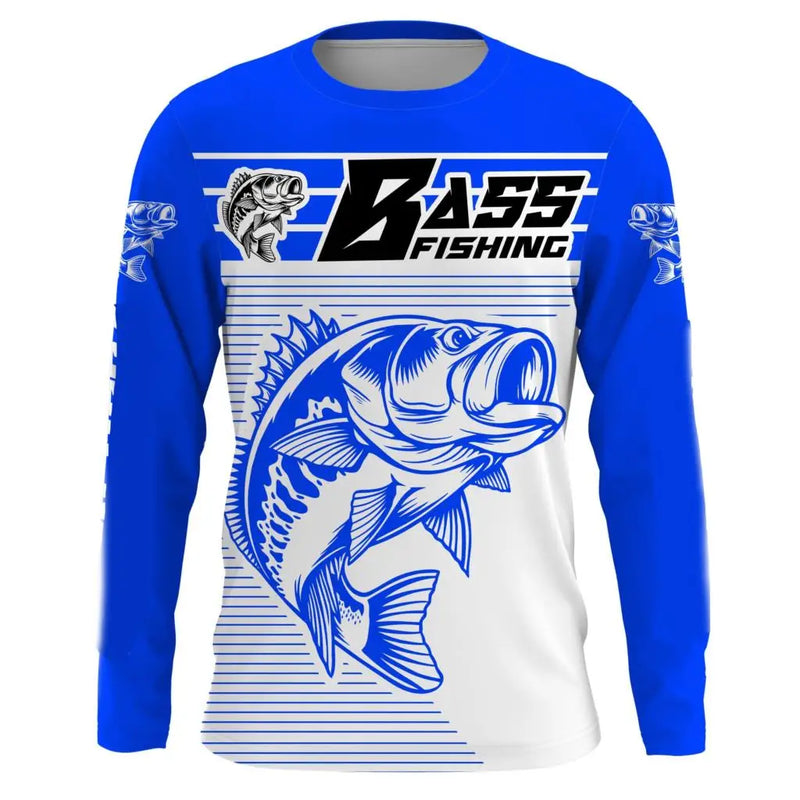 Camiseta 3D Manga Longa Pesca Streetwear Outono Unissex