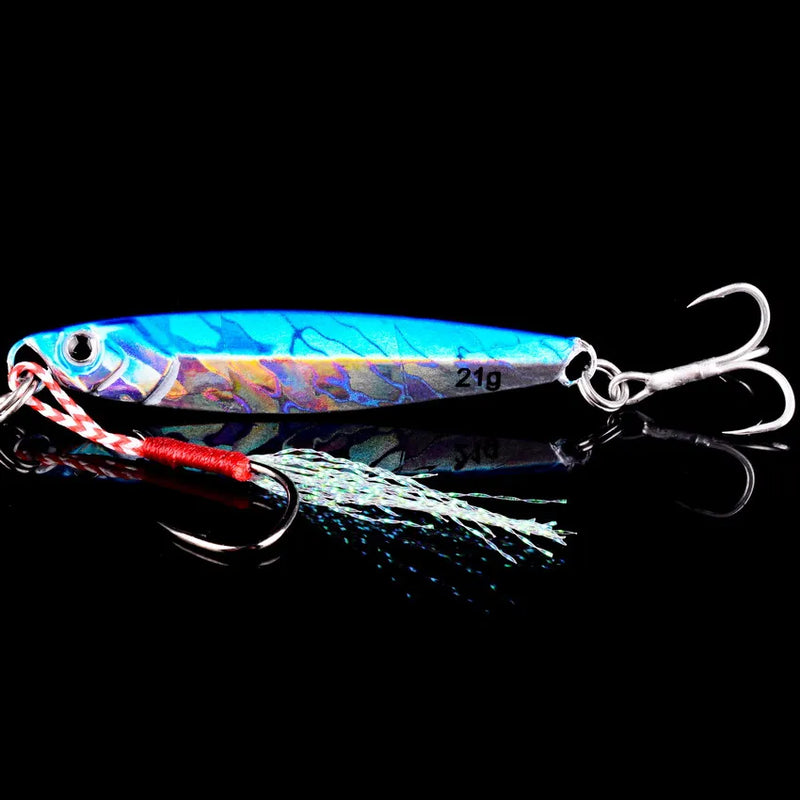Set de 3, 5 o 8 señuelos metálicos tipo jig de 7g a 60g para pesca en mar