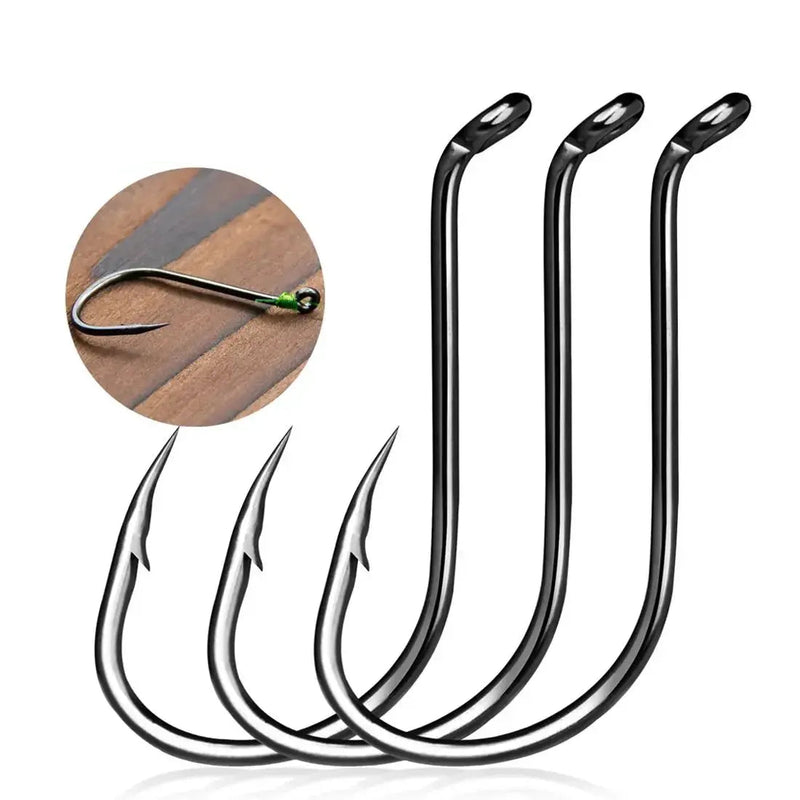 Anzuelos triples 9KM tipo pulpo, acero carbono, 4# a 1/0#, 50–100 piezas