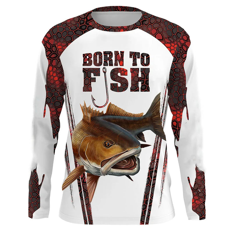 Camiseta 3D Manga Longa Pesca Streetwear Outono Unissex