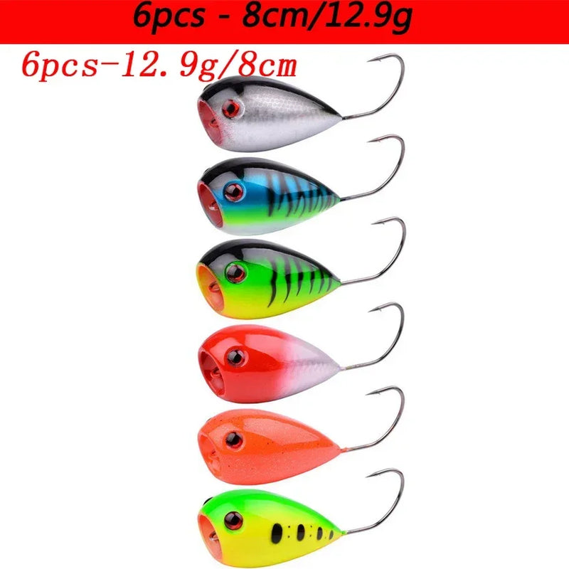 Kit de señuelos duros tipo minnow Misto, crankbait con ojos 3D para carpa y pesca ligera