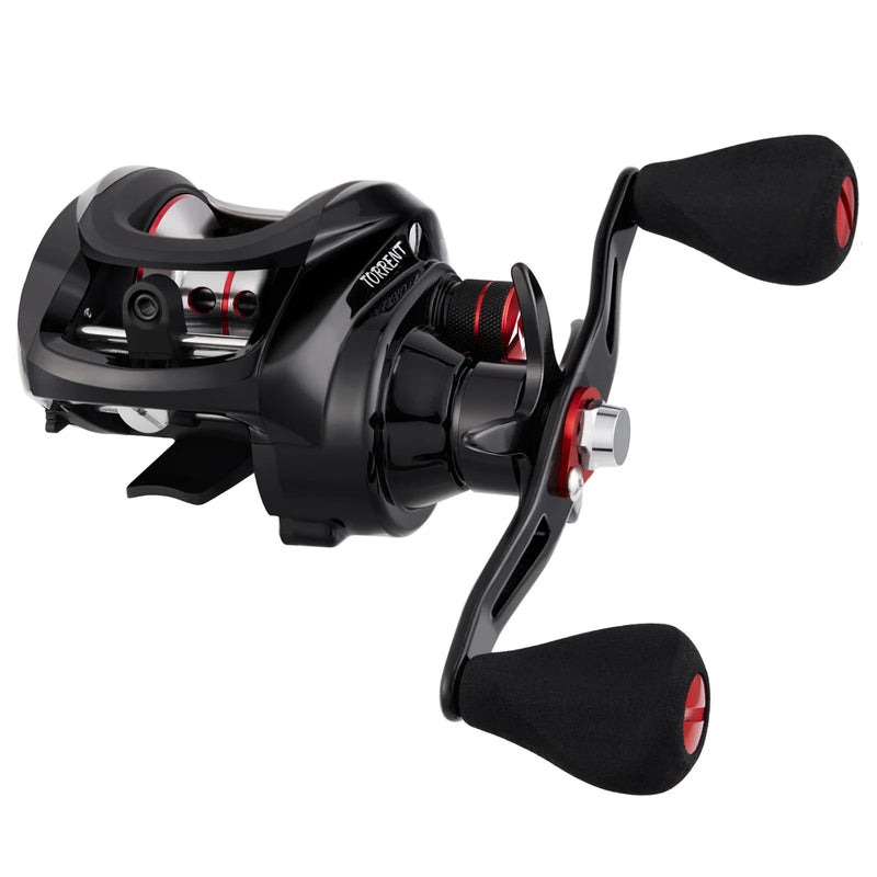 Carrete Piscifun Torrent baitcasting 8.1 kg con freno magnético y diseño compacto
