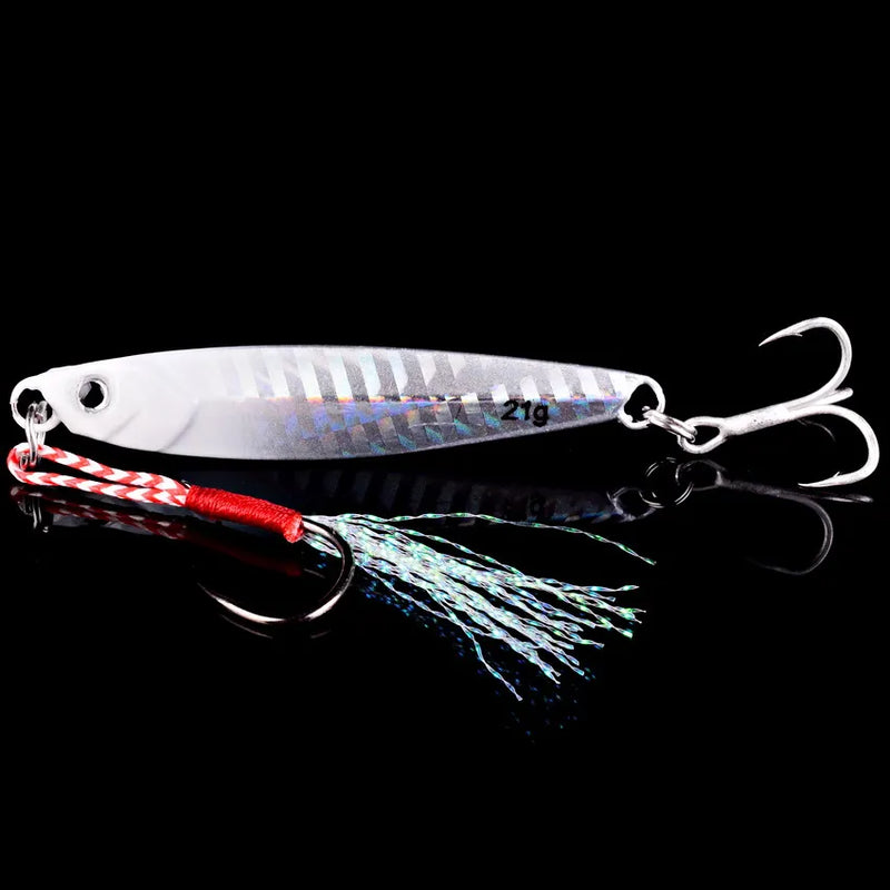 Set de 3, 5 o 8 señuelos metálicos tipo jig de 7g a 60g para pesca en mar