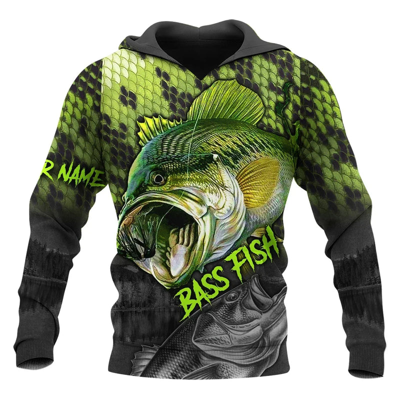 Moletom de Pesca Harajuku Unissex Casual Hoodie Outono/Inverno