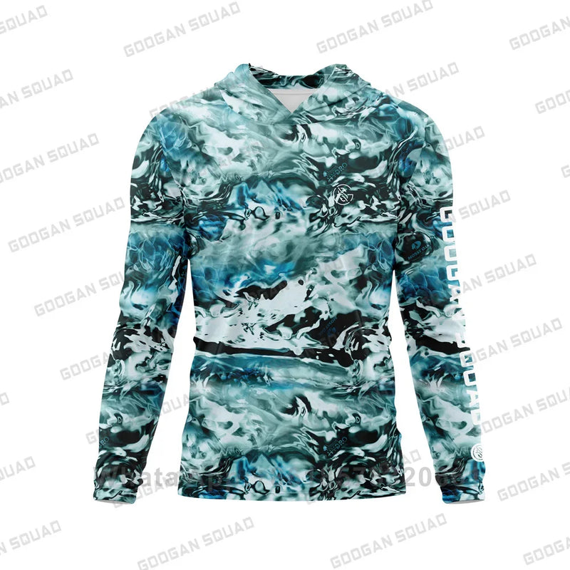 Googan Squad Camisa de Pesca UPF 50+ Manga Longa com Capuz