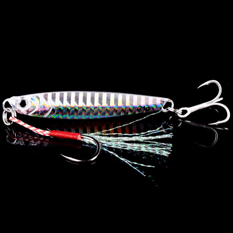 Set de 3, 5 o 8 señuelos metálicos tipo jig de 7g a 60g para pesca en mar