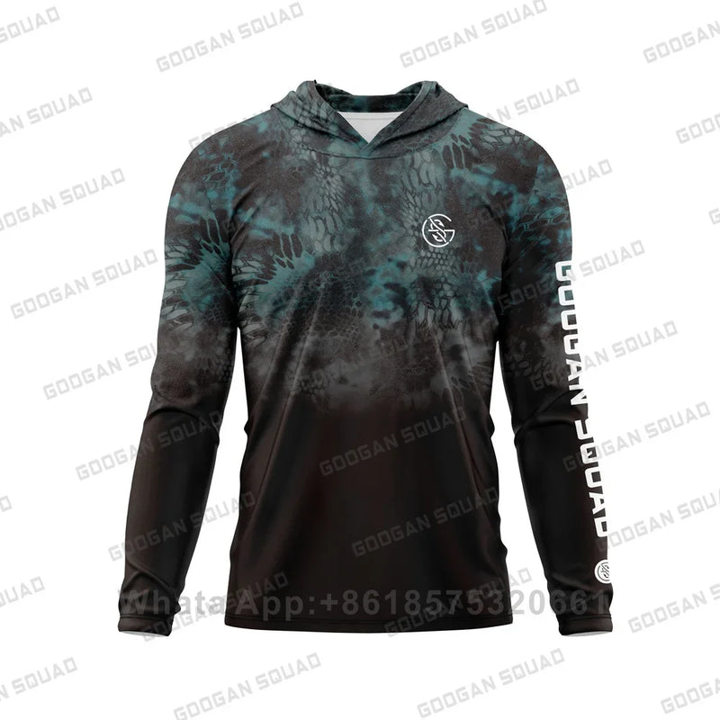 Googan Squad Camisa de Pesca UPF 50+ Manga Longa com Capuz