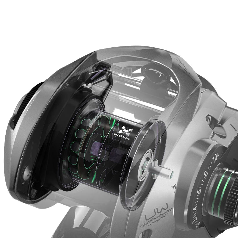 Carrete Histar BFS Verdant ultra ligero 118g, 7.2:1, freno 4kg