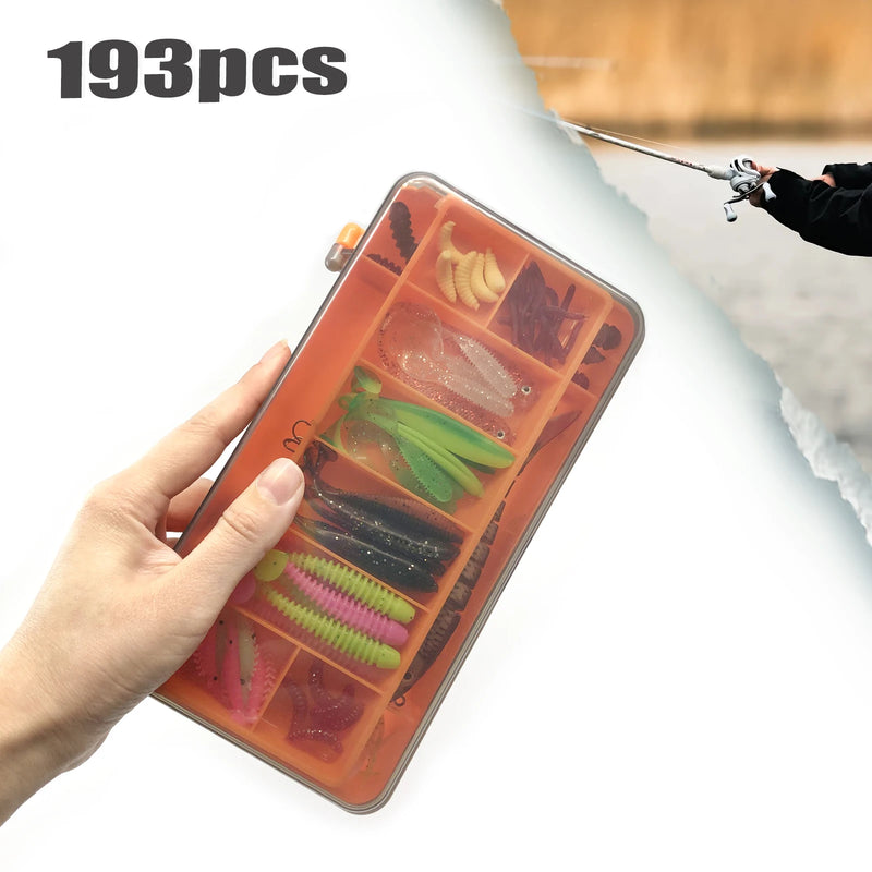 Kit profesional de pesca 83/133/193/239/409 piezas con caja multicapa para trucha, lucio y bass