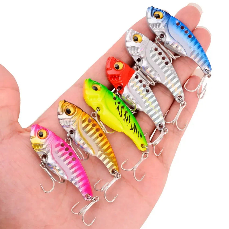 Set de 5 señuelos metálicos VIB Aorace con caja, 3g a 20g, tipo crankbait y swimbait