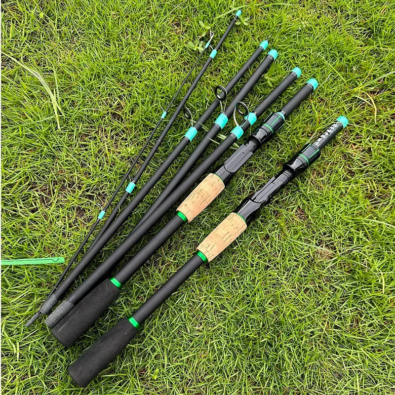 Caña de spinning ultraligera, 1.8/2.1m, punta sólida ML, jigging, 4-5 secciones