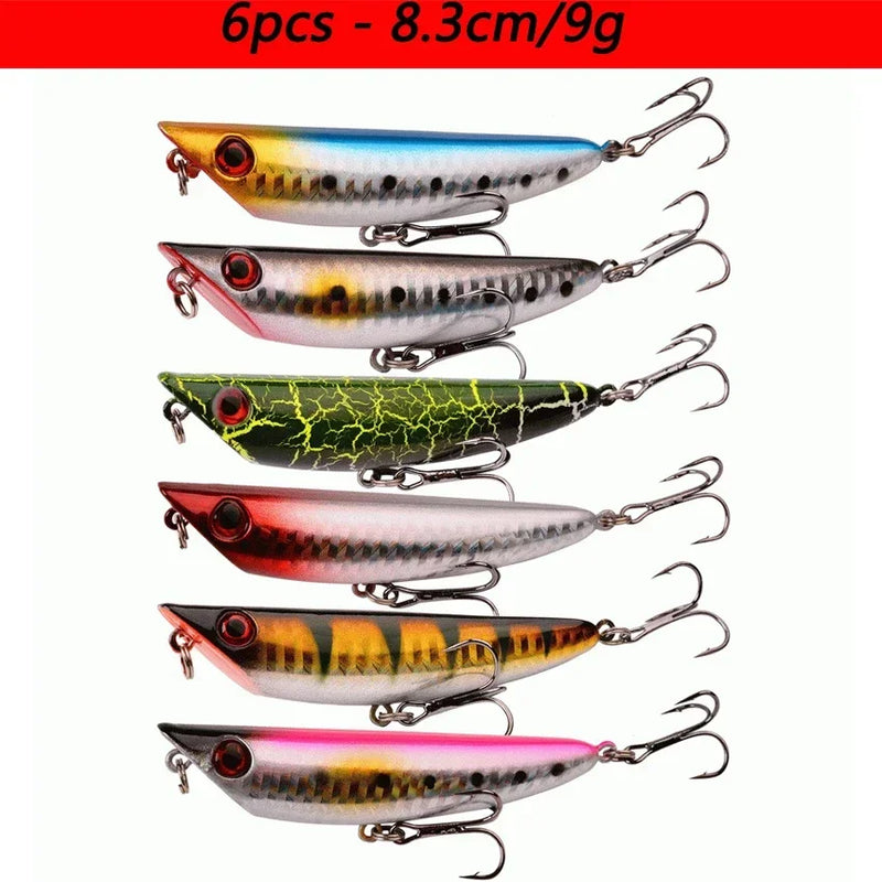 Kit de señuelos duros tipo minnow Misto, crankbait con ojos 3D para carpa y pesca ligera